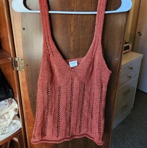Abercrombie & Fitch Knit Tank Top - Rust